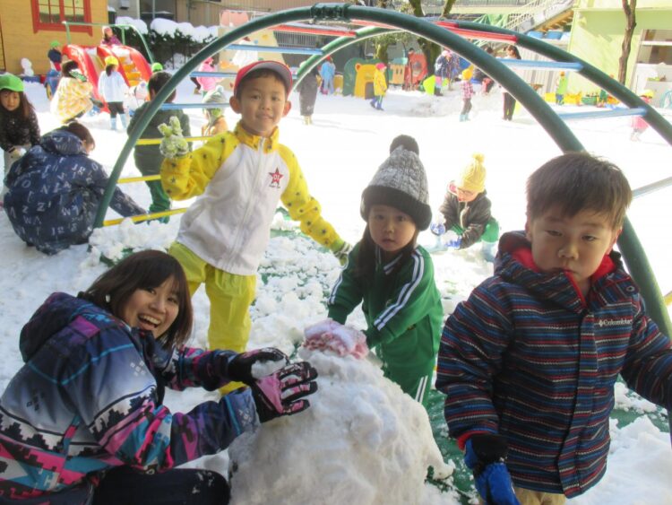 2018.1.23
大雪による自由登園
年少組、年中組（幼稚園）